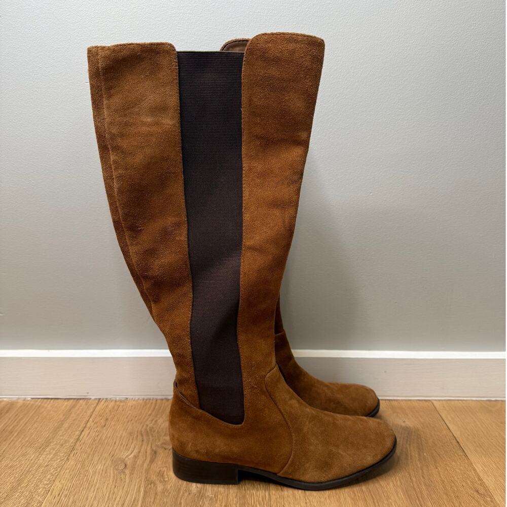 Jessica Simpson Ricel Knee High Riding Boots Brown Suede Women's Size 7M
